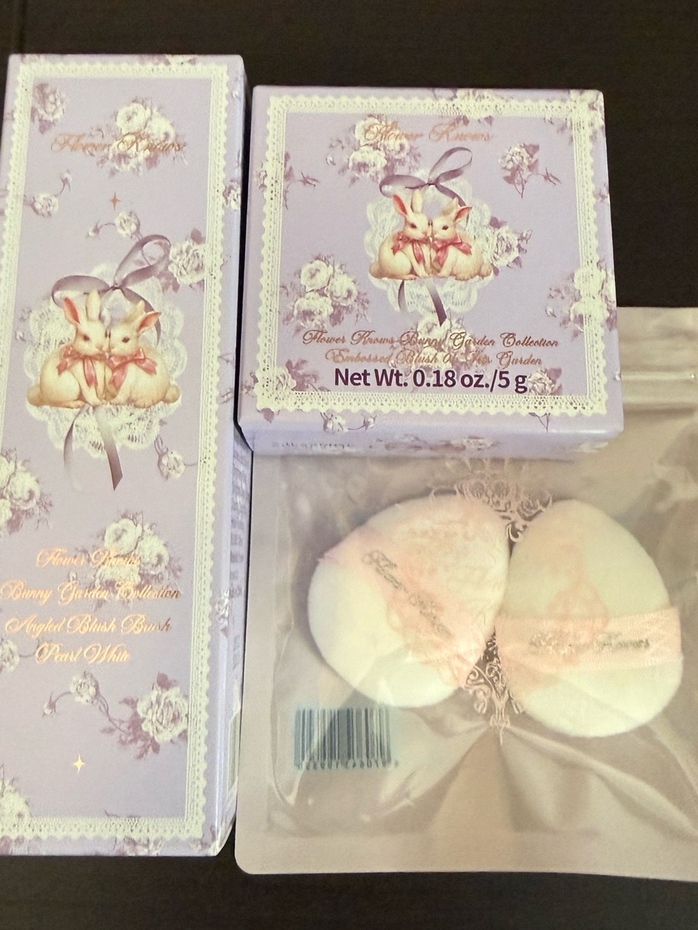 Flower knows bunny garden embossed blush bundle limited edition